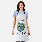 Go Planet is Your Earth Day Teacher Kinder Schatti Schort (Gedragen)