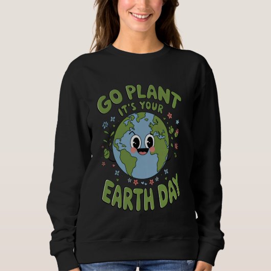Go Planet is Your Earth Day Teacher Kinder Schatti Trui (Voorkant)