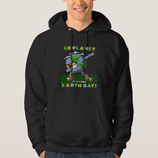 GO PLANET IT S YOUR EARTH DAY Dabbing for Kids Hoodie (Voorkant)