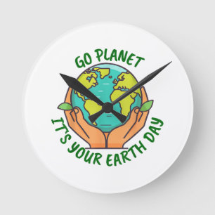 Go Planet It's Your Earth Day 2025 Mannen Vrouwen Ronde Klok
