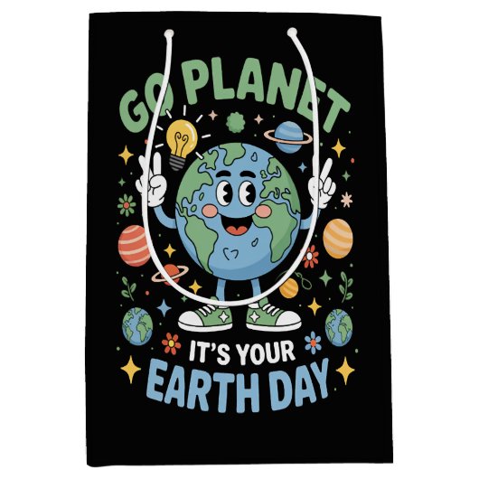 Go Planet Its Your Earth Day Medium Cadeauzakje (Voorkant)