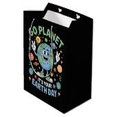 Go Planet Its Your Earth Day Medium Cadeauzakje (Achterkant Gekanteld)