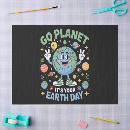 Go Planet Its Your Earth Day Tissuepapier (Craft)