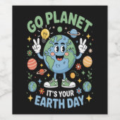 Go Planet Its Your Earth Day Wijn Etiket (Enkel label)