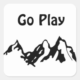 Go Play Vierkante Sticker