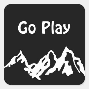 Go Play Vierkante Sticker