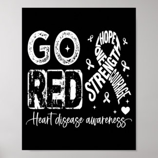 Go Red – American Heart Disease Awareness In Febru Poster