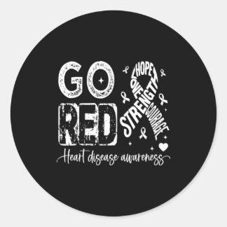 Go Red – American Heart Disease Awareness In Febru Ronde Sticker