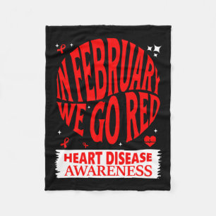 Go Red - American Heart Disease Awareness Month in Fleece Deken