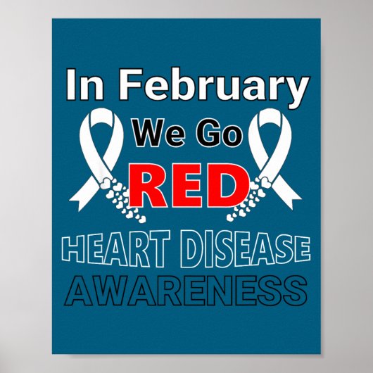 Go Red - American Heart Health Month Awareness In  Poster (Voorkant)