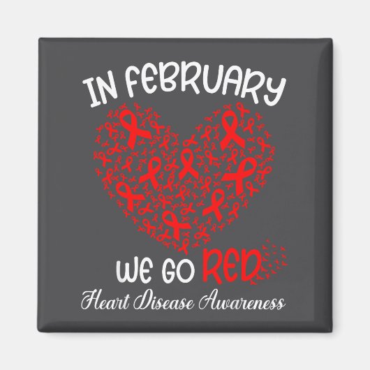 Go Red - American Heart Month Awareness In Februar Magneet (Voorkant)