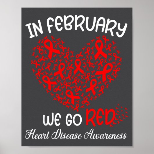 Go Red - American Heart Month Awareness In Februar Poster (Voorkant)