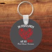 Go Red - American Heart Month Awareness In Februar Sleutelhanger (Voorkant)