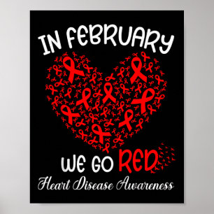 Go Red - American Heart Month Bewustzijn in Februa Poster