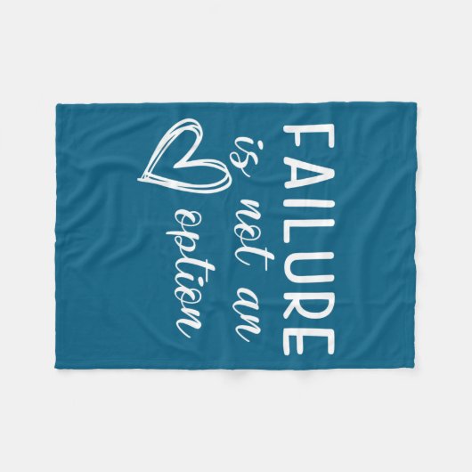 Go Red - Failure Is Not An Option  Fleece Deken (Voorkant (Horizontaal))