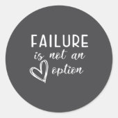 Go Red - Failure Is Not An Option  Ronde Sticker (Voorkant)