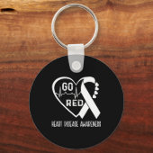 Go Red - February American Heart Health Month Awar Sleutelhanger (Voorkant)