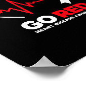 Go Red For Women American Chd Heart Disease Month Poster (Hoek)