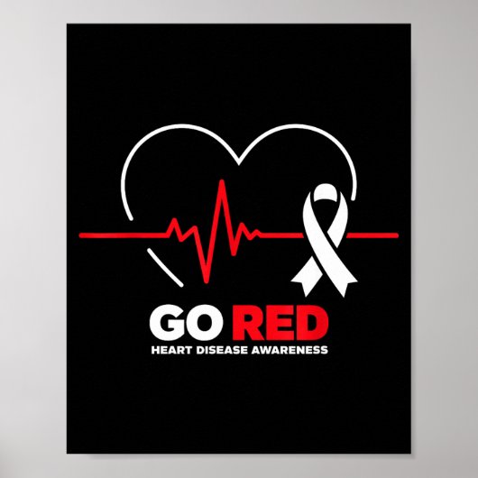 Go Red For Women American Chd Heart Disease Month Poster (Voorkant)