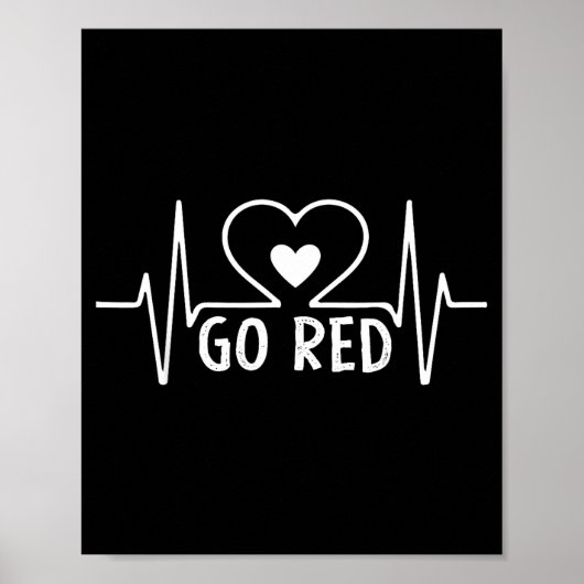 Go Red For Women American Heart Disease Month Awar Poster (Voorkant)