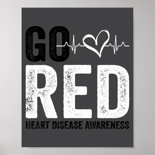 Go Red For Women American Heart Disease Month Awar Poster (Voorkant)