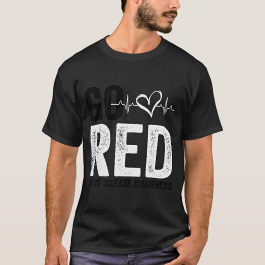 Go Red For Women American Heart Disease Month Awar T-shirt (Voorkant)