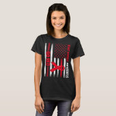 Go Red Heart Disease American Flag Heart Disease A T-shirt (Voorkant volledig)