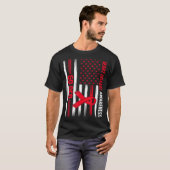 Go Red Heart Disease American Flag Heart Disease A T-shirt (Voorkant volledig)