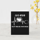 Go Red Heart Disease Awareness Month  Kaart (Gele Bloem)