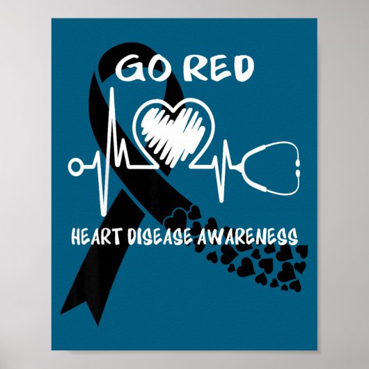 Go Red Heart Disease Awareness Month  Poster (Voorkant)