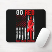 Go Red Heart Disease Suprt Flag - Heart Disease Aw Muismat (Met muis)