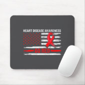 Go Red Heart Disease Suprt Flag - Heart Disease Aw Muismat (Met muis)