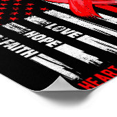 Go Red Heart Disease Suprt Flag - Heart Disease Aw Poster (Hoek)