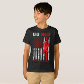Go Red Heart Disease Suprt Flag - Heart Disease Aw T-shirt (Voorkant volledig)
