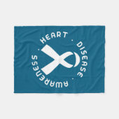 Go Red In February Heart Disease Awareness Health  Fleece Deken (Voorkant (Horizontaal))