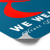 Go Red In February Heart Disease Awareness Health  Poster (Hoek)