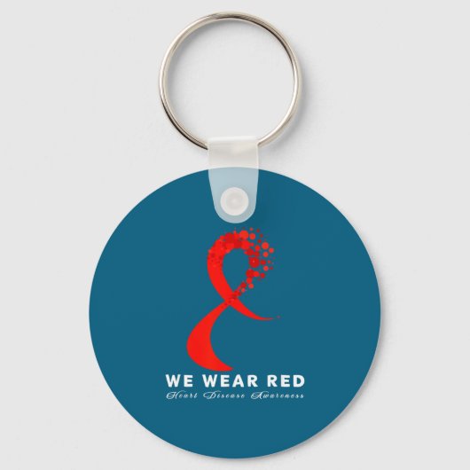 Go Red In February Heart Disease Awareness Health  Sleutelhanger (Voorkant)