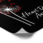 Go Red Ribbon Heart Disease Awareness Month Vrouwe Poster (Hoek)