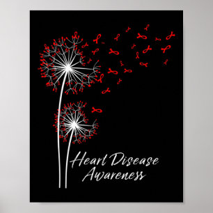 Go Red Ribbon Heart Disease Awareness Month Vrouwe Poster