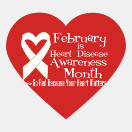 Go Red voor de maand van de bewustwording van hart Sticker