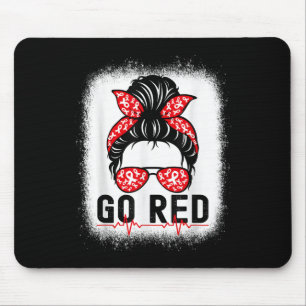 Go Red voor vrouwen American Heart Disease Awarene Muismat
