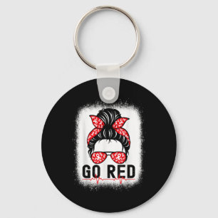 Go Red voor vrouwen American Heart Disease Awarene Sleutelhanger