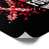 Go Red voor Vrouwen Ribbon Hart Ziekte Bewustzijn  Poster (Hoek)