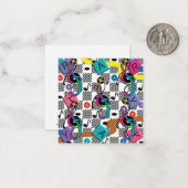 Go Retro cocktailservetten Borden Notitiekaartje (Voorkant / Achterkant in situ)