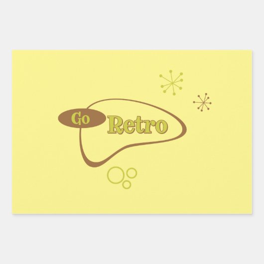 Go Retro Mid-Century Modern Inpakpapier Vel (Voorkant 3)