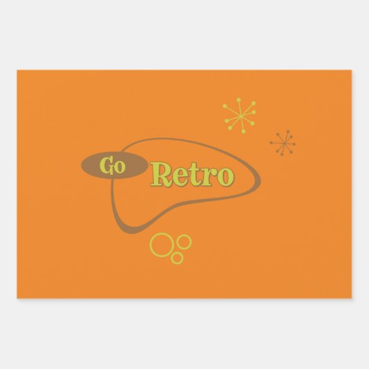 Go Retro Mid-Century Modern Inpakpapier Vel (Voorkant 2)