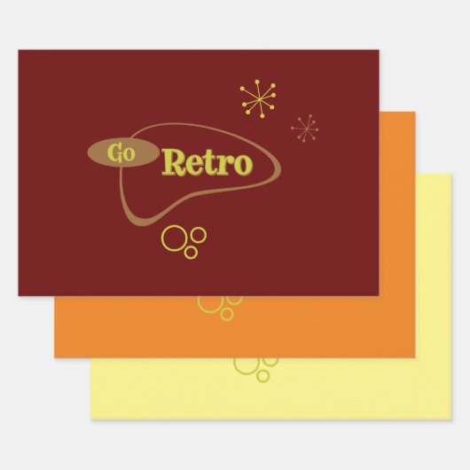 Go Retro Mid-Century Modern Inpakpapier Vel (Set)