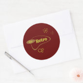 Go Retro MidCentury Modern Ronde Sticker (Envelop)