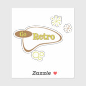 Go Retro MidCentury Modern Sticker (Vel)