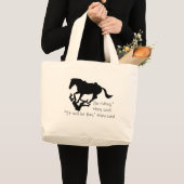 Go Riding Horses Funny Quote Grote Tote Bag (Voorkant (product))